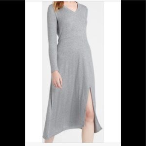 Banana Republic gray midi dress, NWT. Size L Petite